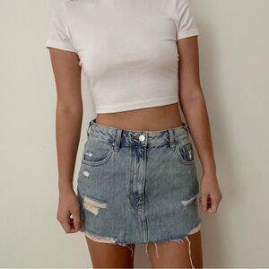 Playboy by Pacsun Bunny Denim Mini Skirt